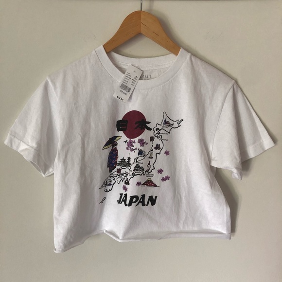 NWT Brandy Melville John Galt Jamie Japan Crop Tee - Picture 3 of 3